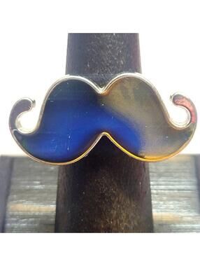 Millennial Mustache Color Changing Mood Ring